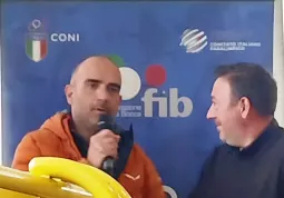 Il saluto dell'assessore Diego Bressi intervistato dalla tv della Fib